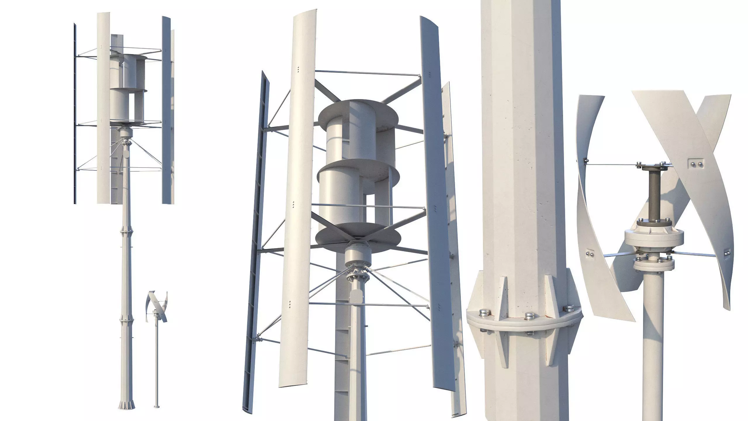 Vertical wind turbines 3D model