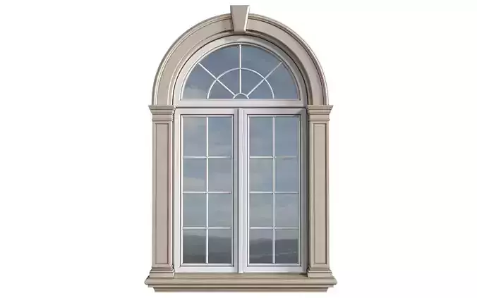 Arched Window in classic style 3D model Arched Window in classic style 3D model