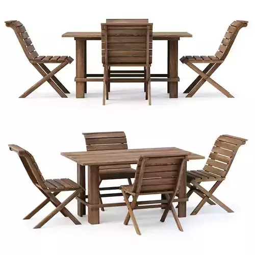 Eric Wooden Outdoor Furniture Set V2 by Bpoint Design
