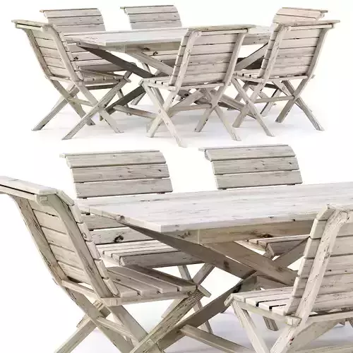 Eric Wooden Outdoor Furniture Set V3 by Bpoint Design 