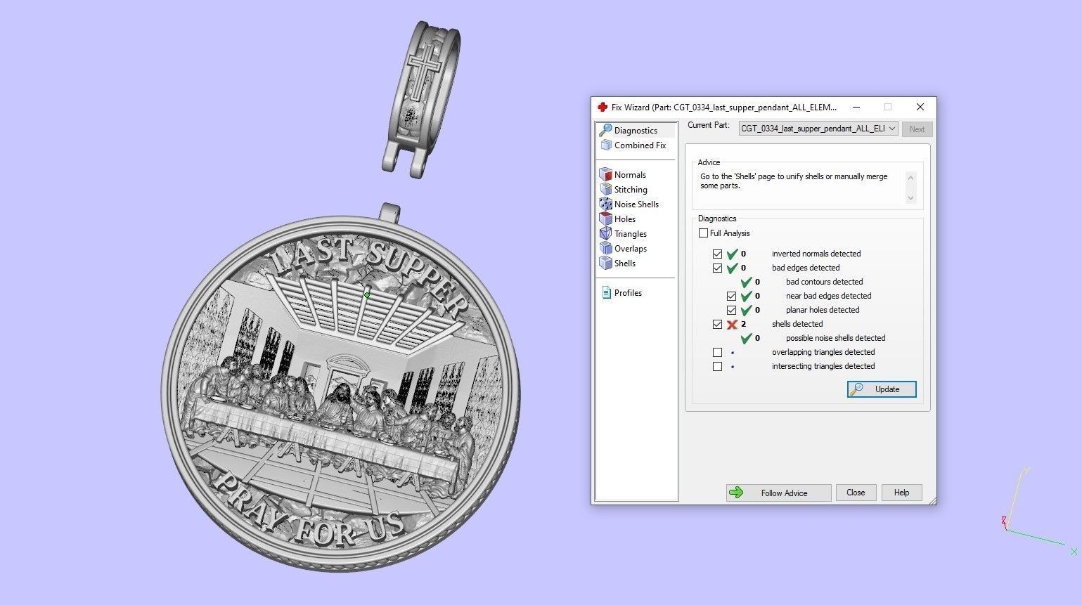 Jesus Christ The Last Supper Prayer Leonardo Pendant 3D print model_8