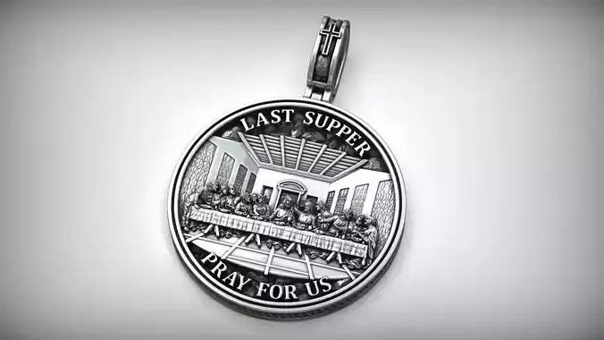 Jesus Christ The Last Supper Prayer Leonardo Pendant 3D print model