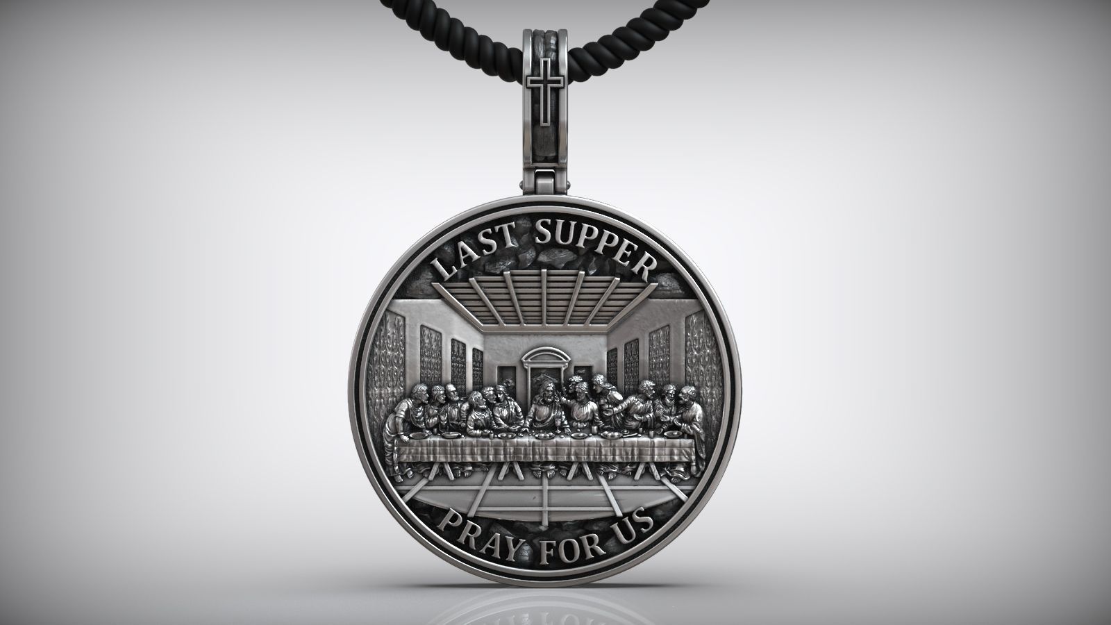 Jesus Christ The Last Supper Prayer Leonardo Pendant 3D print model_2