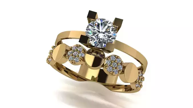 Ring wedding ring two in one engagement assembled 9