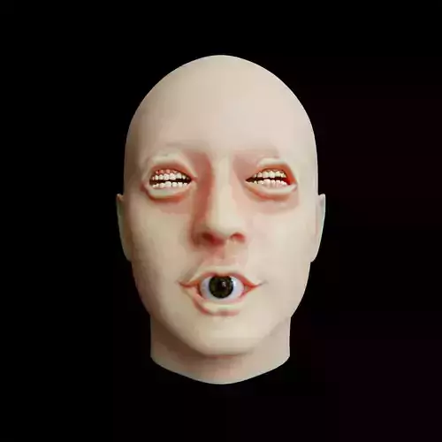 talk more face sculpture