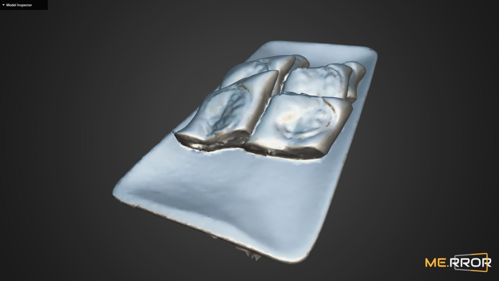 Korean Rice Cake Jeol-Pyeon 2 Low-poly 3D model_10