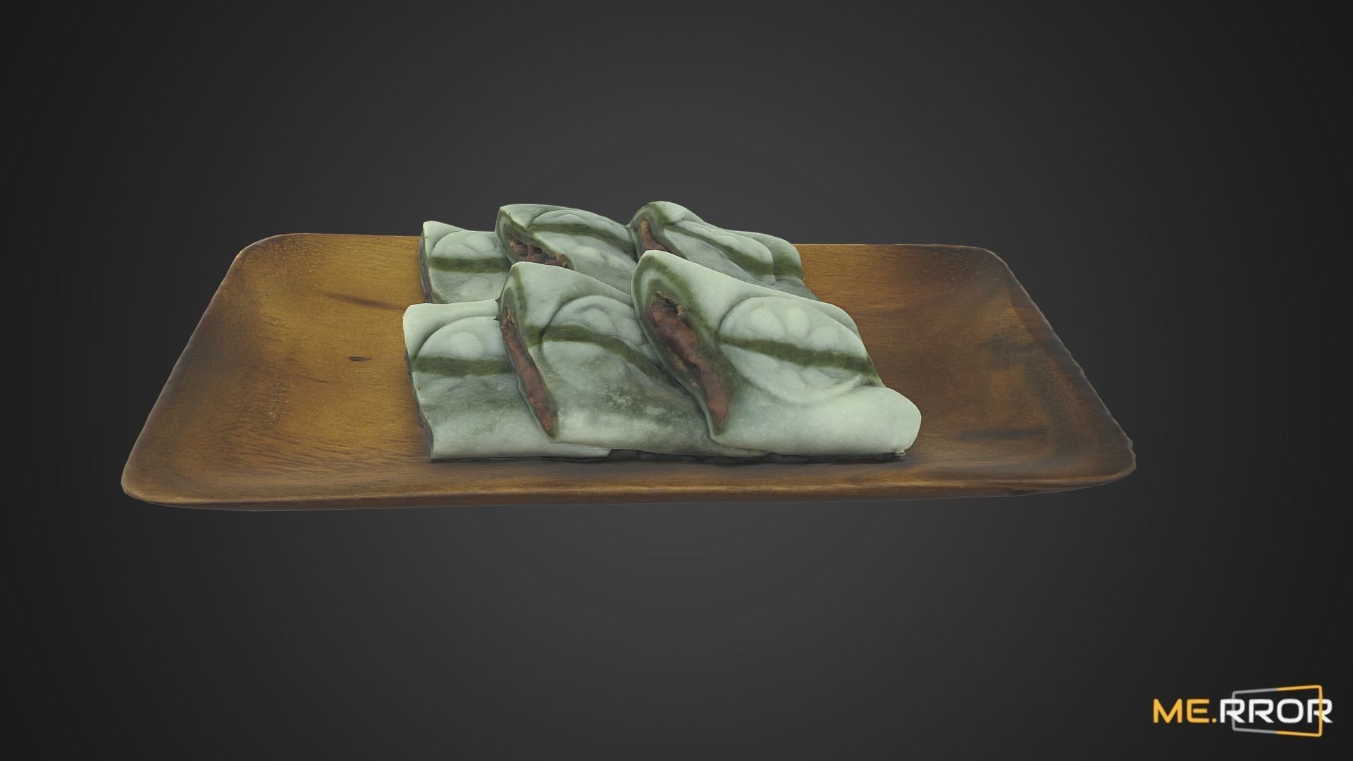 Korean Rice Cake Jeol-Pyeon 2 Low-poly 3D model_1
