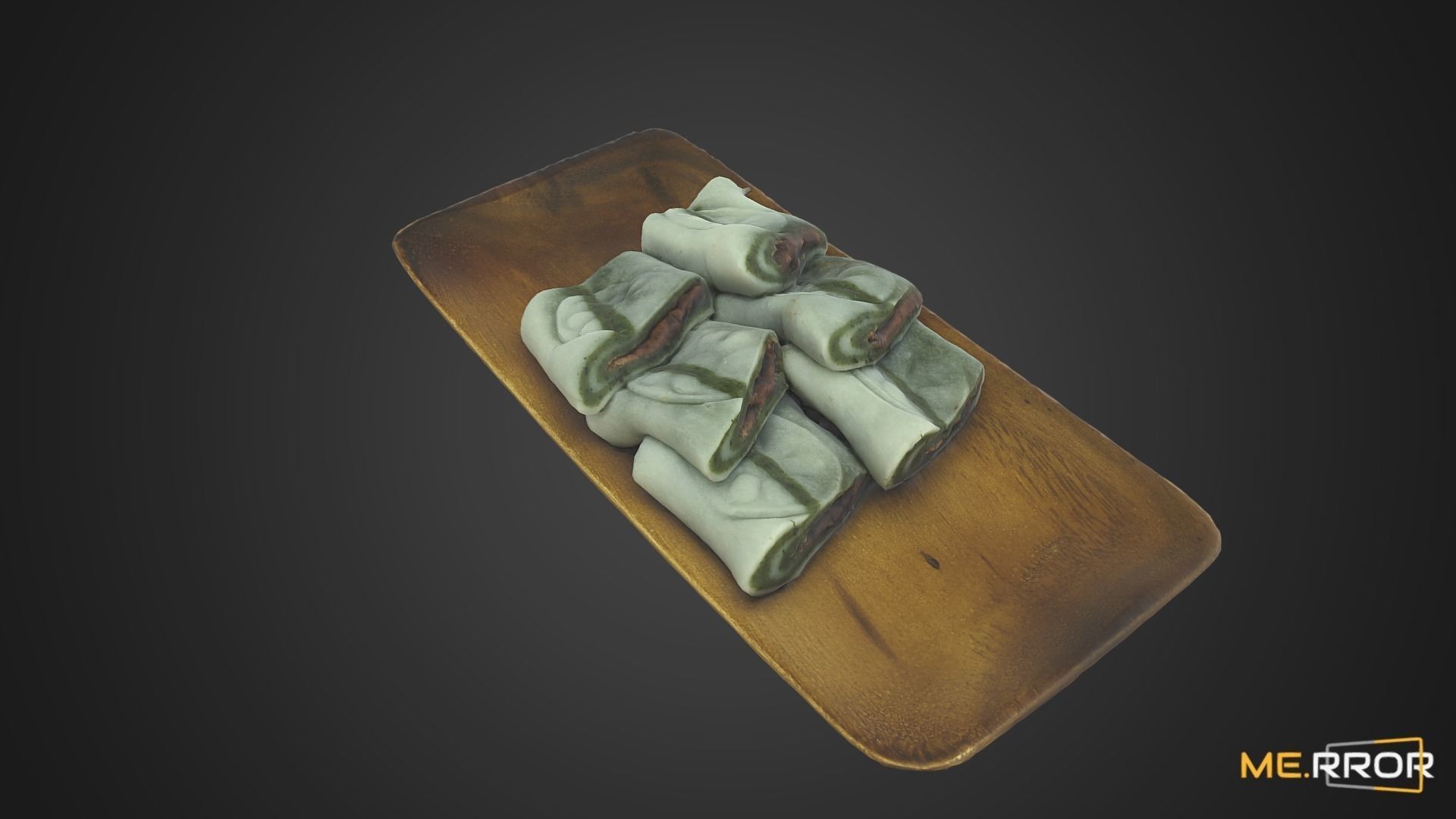 Korean Rice Cake Jeol-Pyeon 2 Low-poly 3D model_2