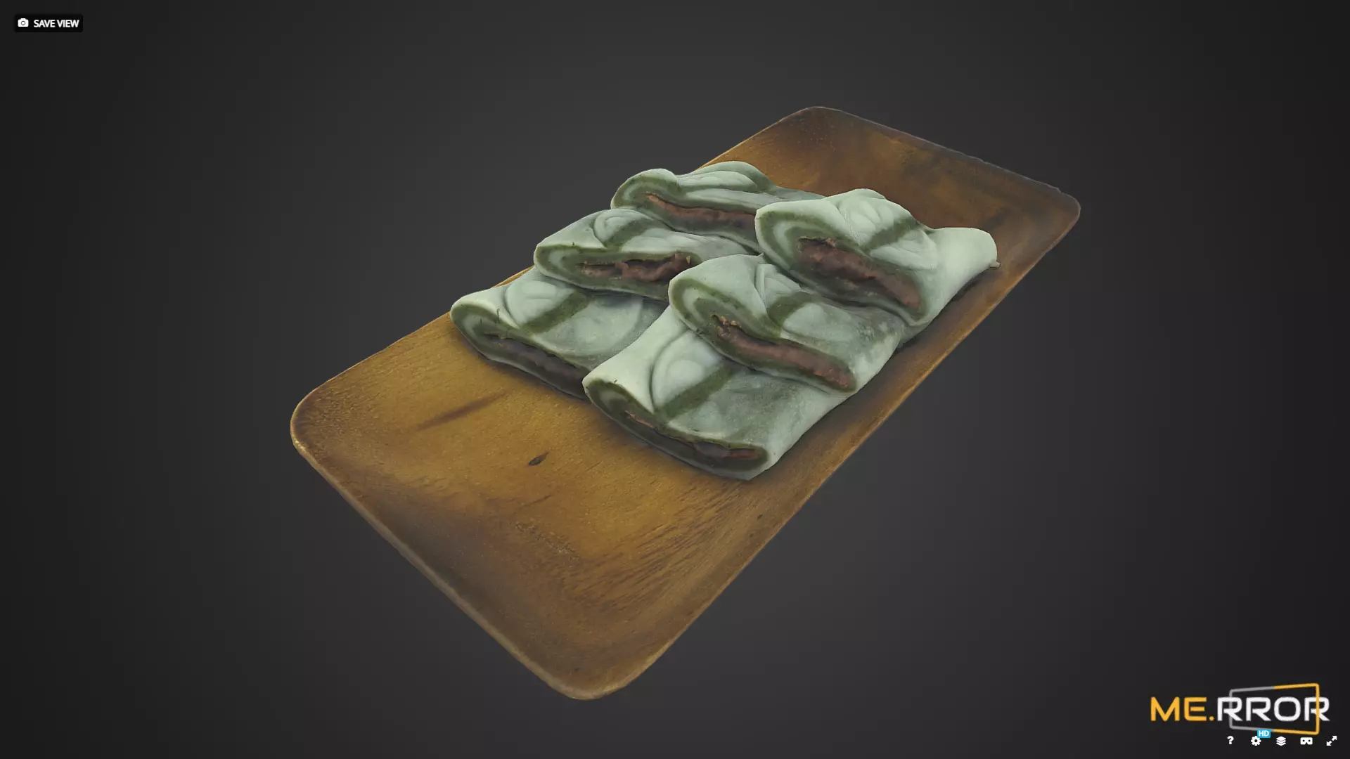 Korean Rice Cake Jeol-Pyeon 2 Low-poly 3D model_0