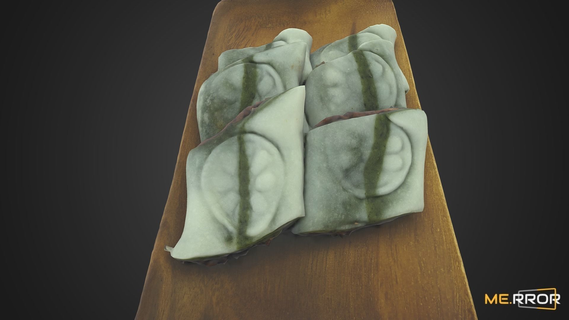 Korean Rice Cake Jeol-Pyeon 2 Low-poly 3D model_4