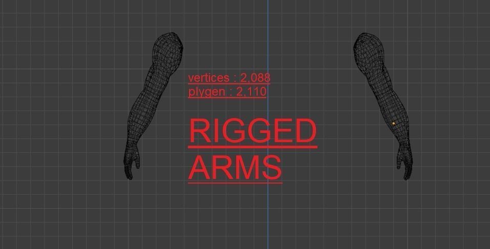 ARMS 3D MODEL - AR - VR - GAME READY 3D model_21