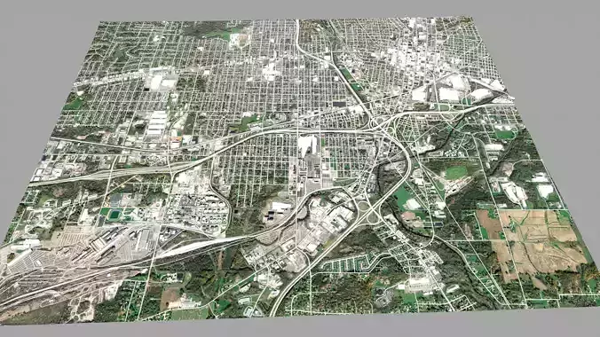 Cityscape Canton Ohio USA 