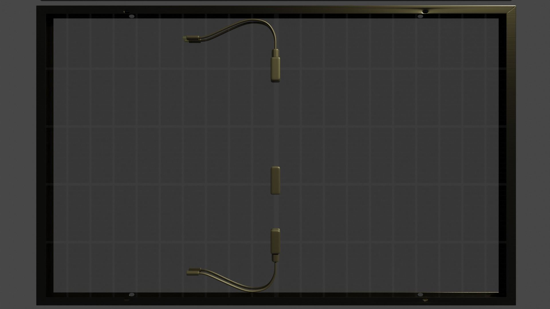 Solar panel - black frame 3D model_3