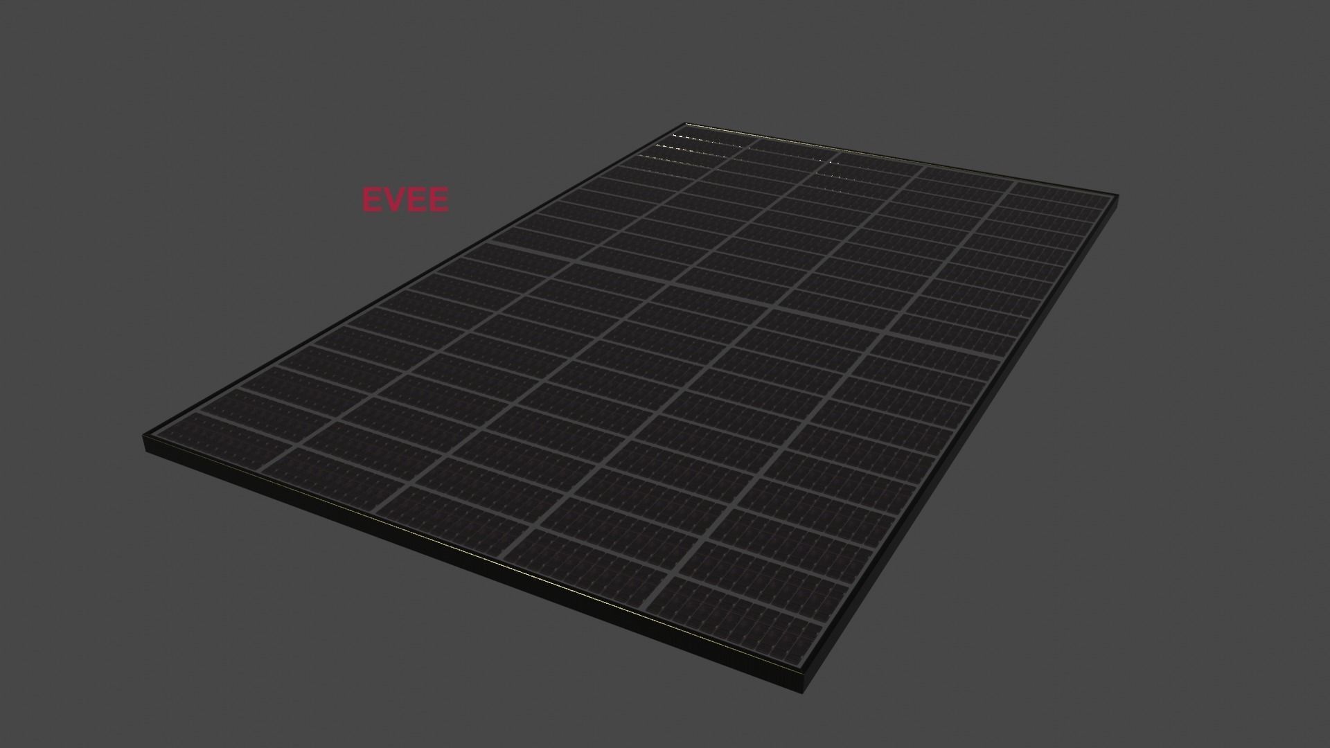 Solar panel - black frame 3D model_6