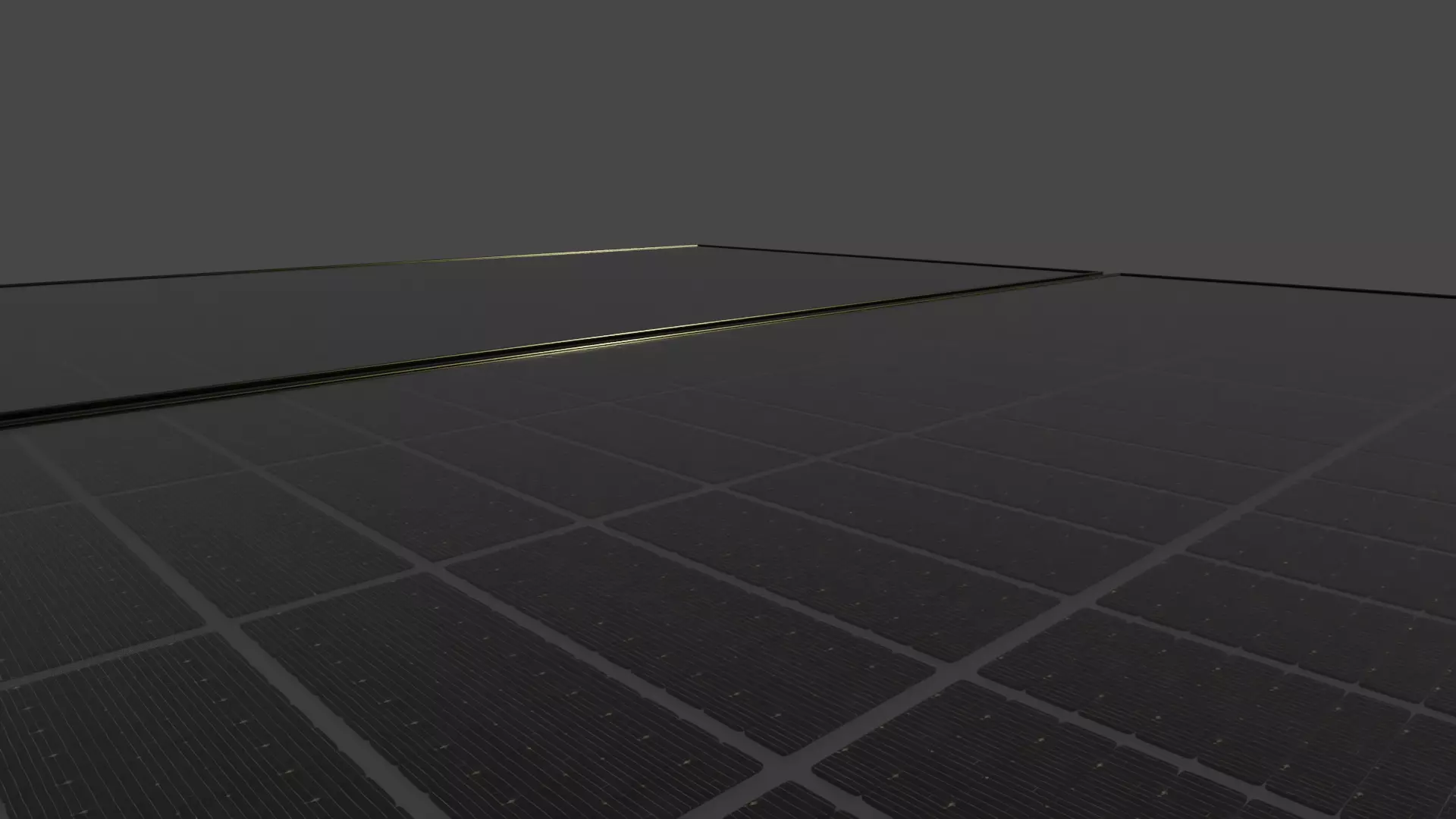 Solar panel - black frame 3D model_0