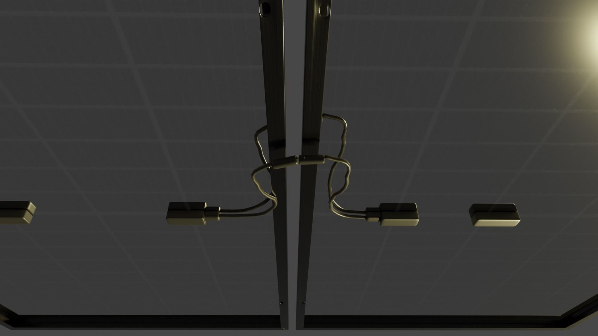 Solar panel - black frame 3D model_5