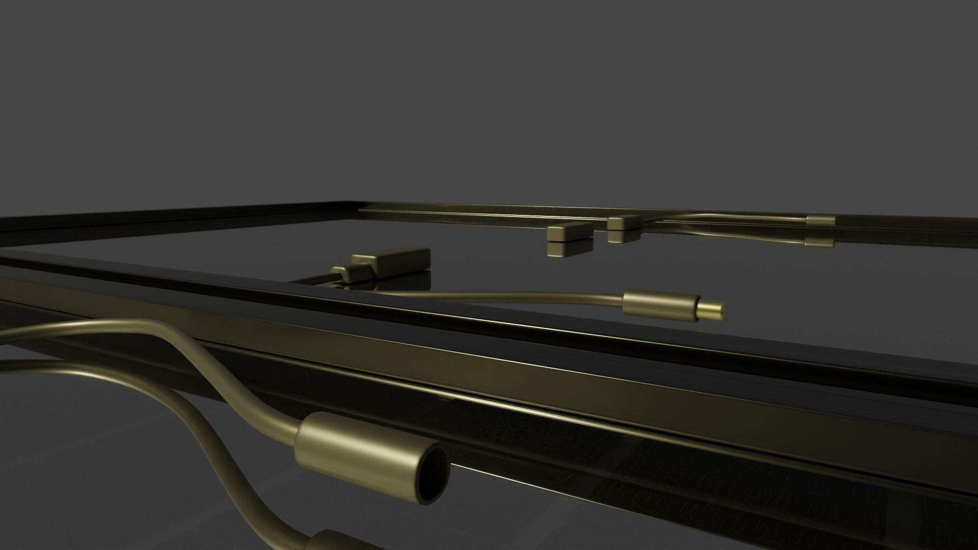 Solar panel - black frame 3D model_4
