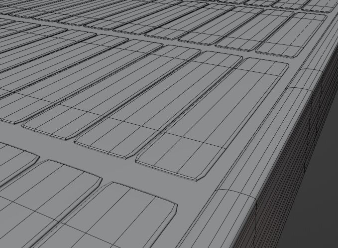 Solar panel - black frame 3D model_10