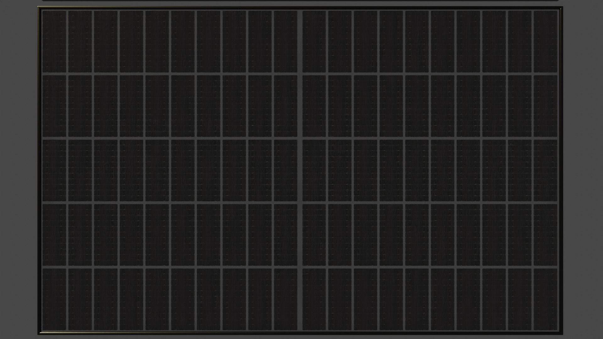 Solar panel - black frame 3D model_2