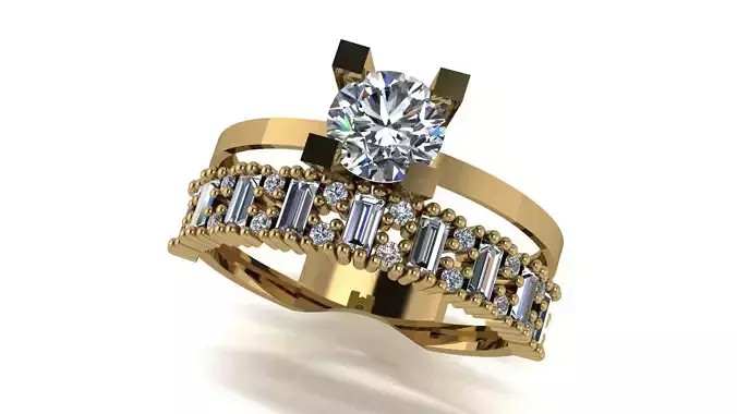 Ring wedding ring two in one engagement assembled 20 