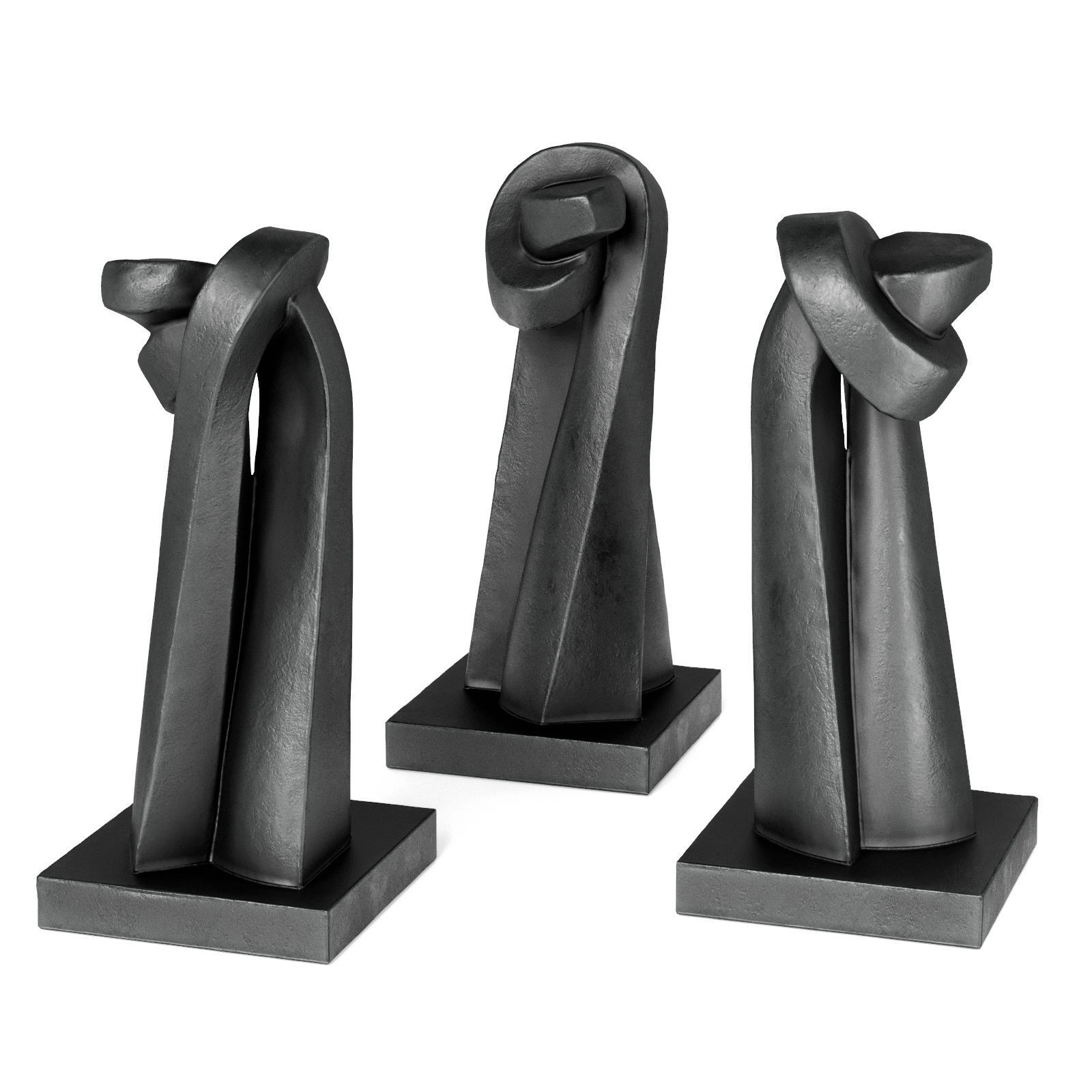 Knot Figure sculpture Low-poly 3D model_2