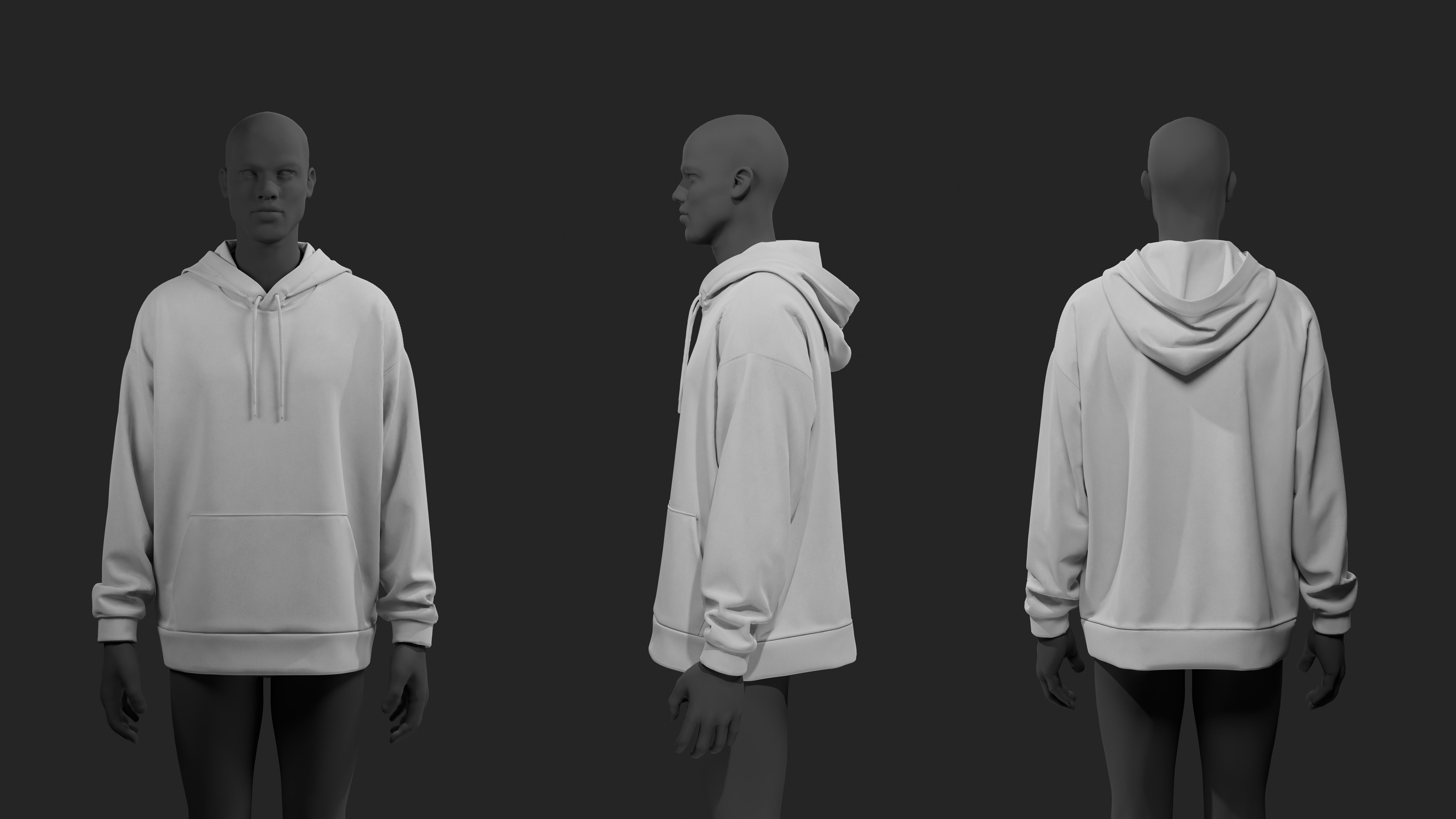Loose Fit basic clothes pack clo 3d Marvelous Designer 3d model 3D model_6