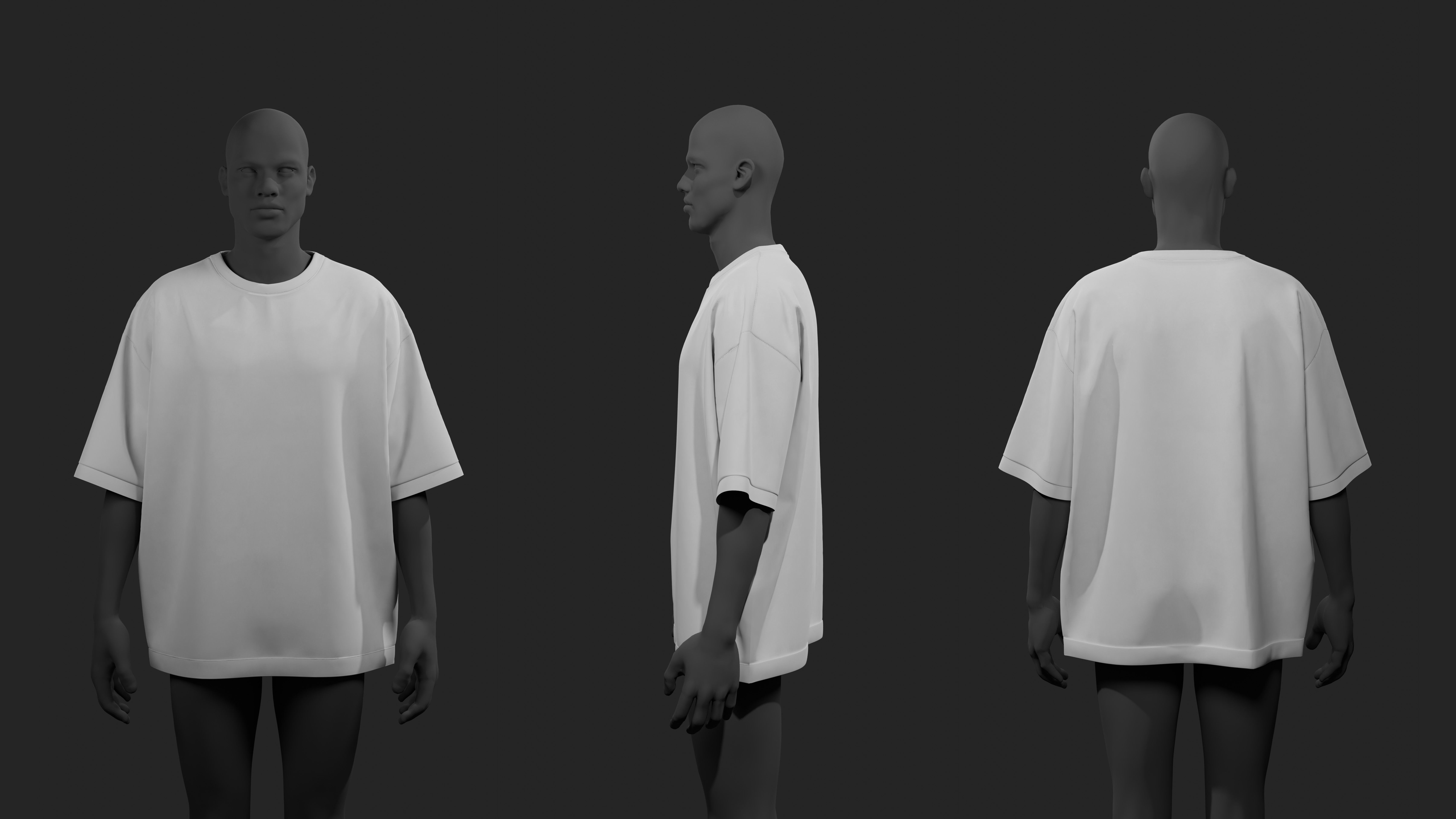 Loose Fit basic clothes pack clo 3d Marvelous Designer 3d model 3D model_7