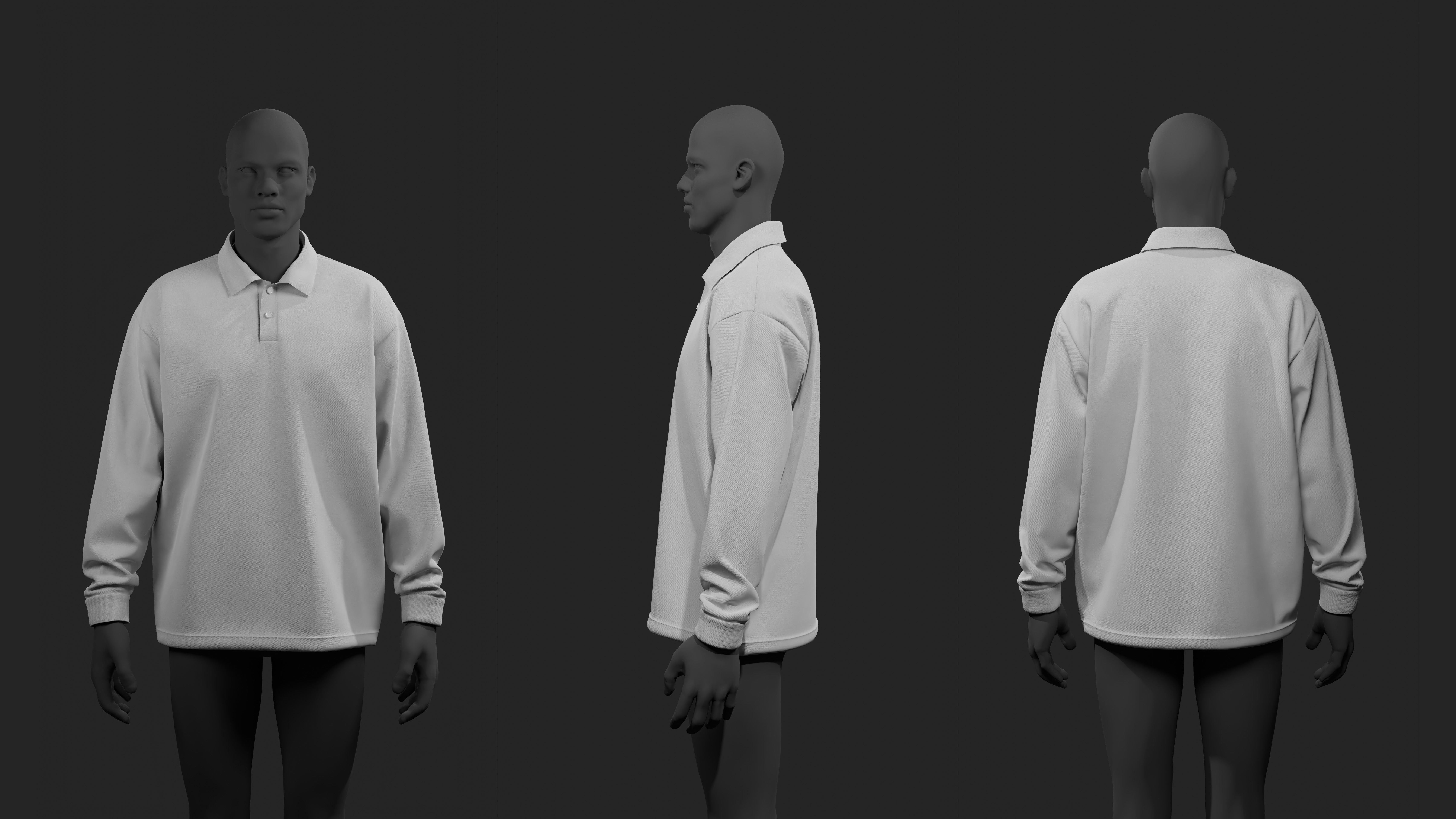 Loose Fit basic clothes pack clo 3d Marvelous Designer 3d model 3D model_8