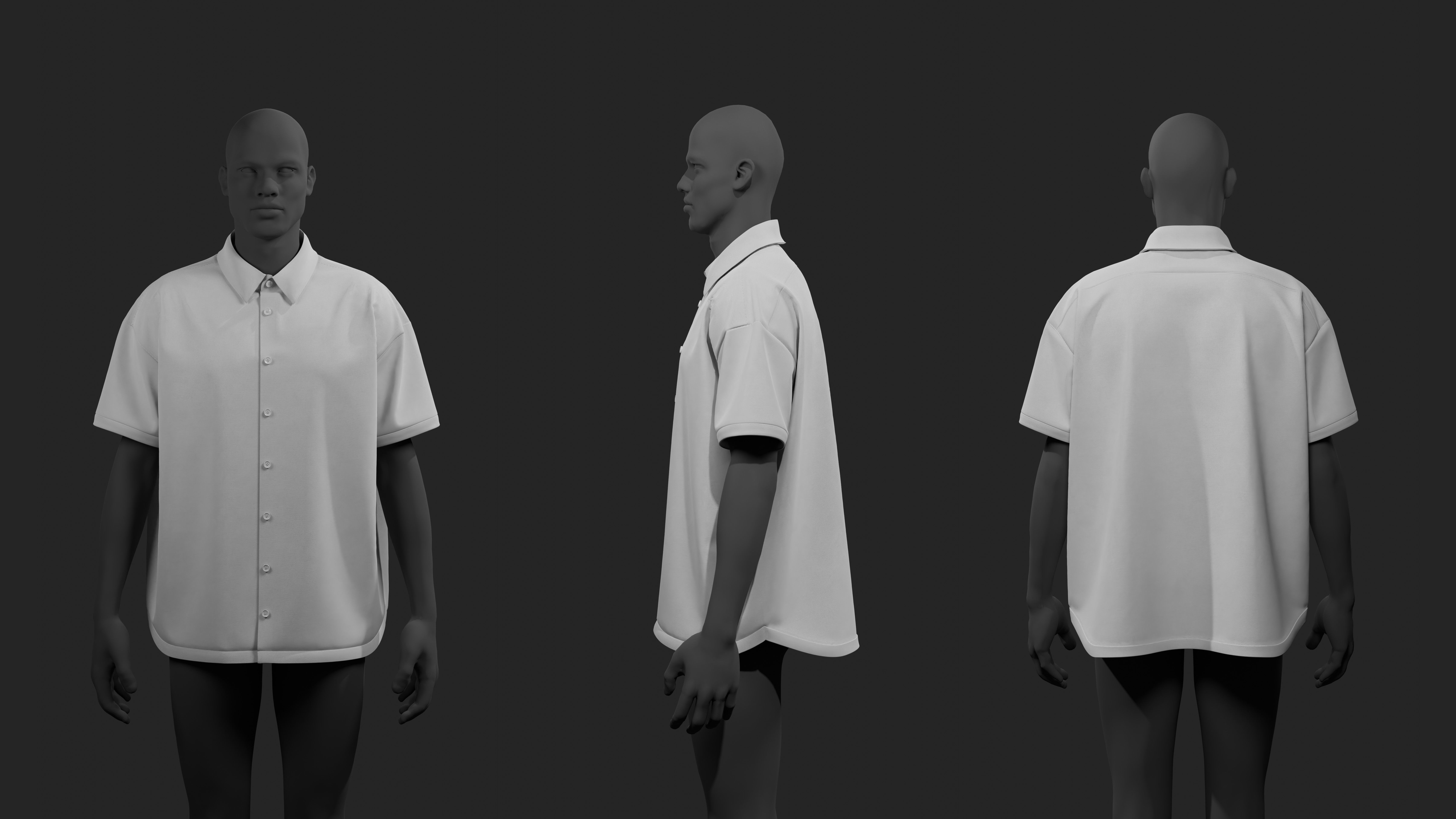 Loose Fit basic clothes pack clo 3d Marvelous Designer 3d model 3D model_11