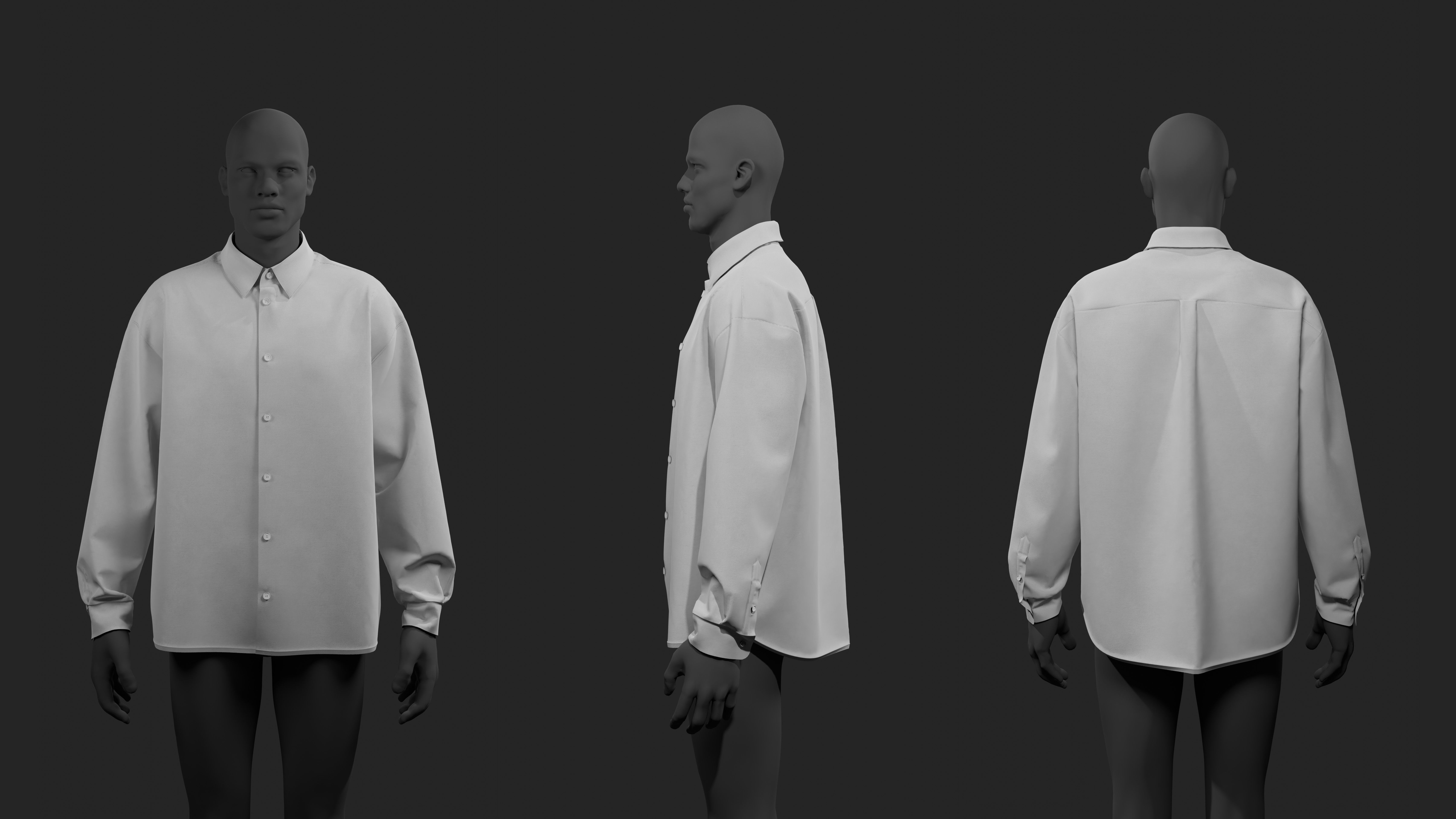 Loose Fit basic clothes pack clo 3d Marvelous Designer 3d model 3D model_9