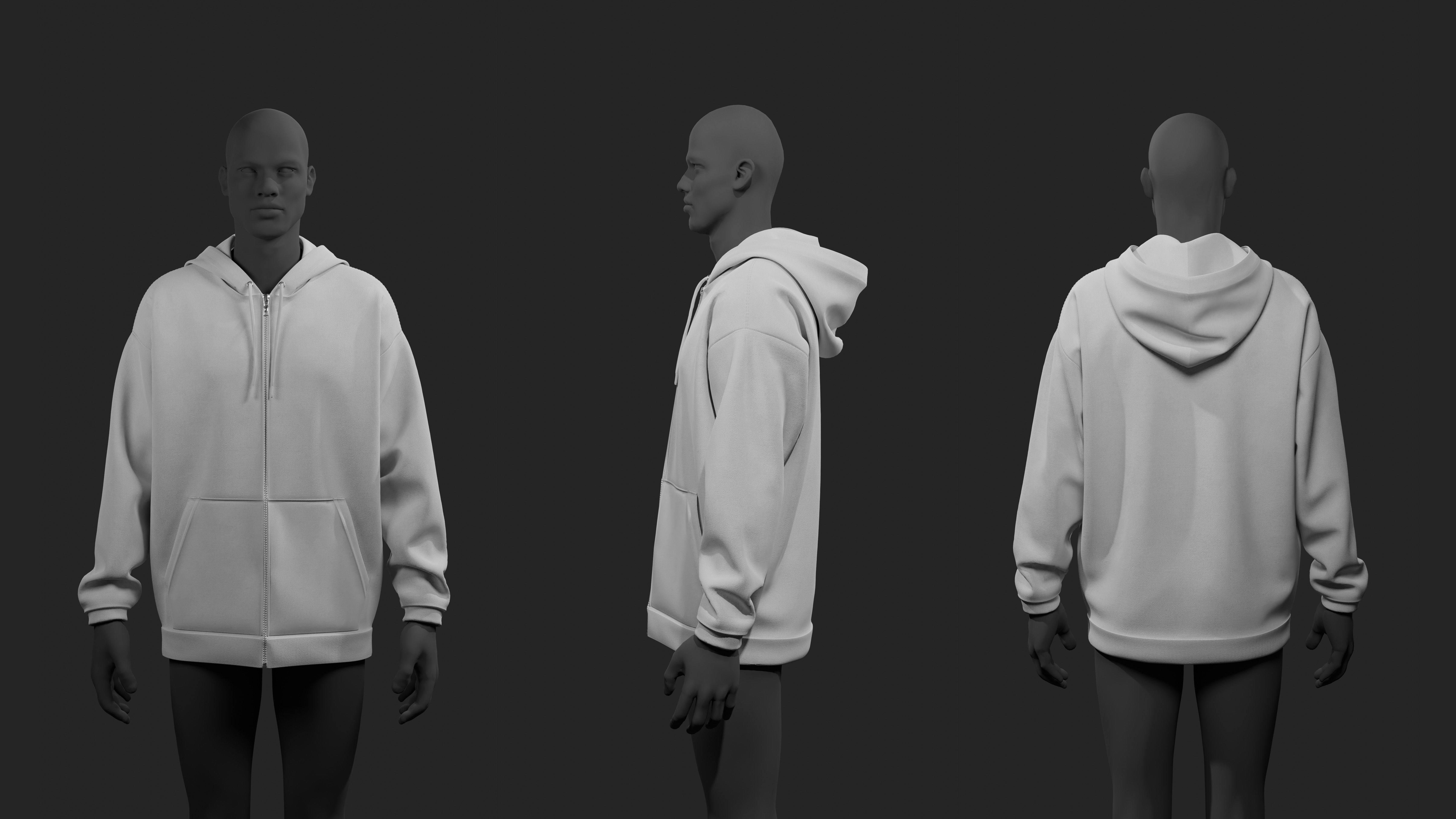 Loose Fit basic clothes pack clo 3d Marvelous Designer 3d model 3D model_13