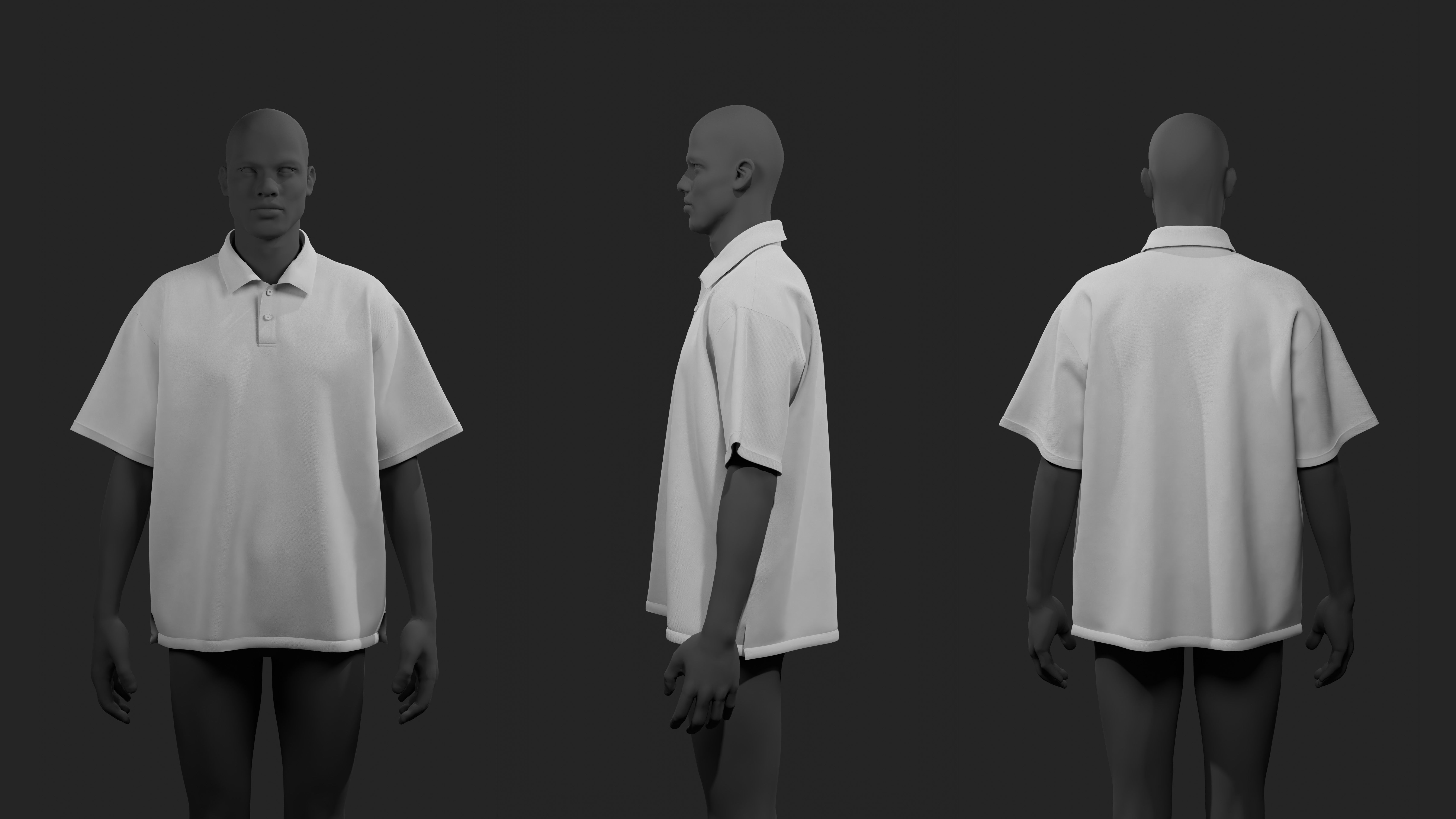 Loose Fit basic clothes pack clo 3d Marvelous Designer 3d model 3D model_10