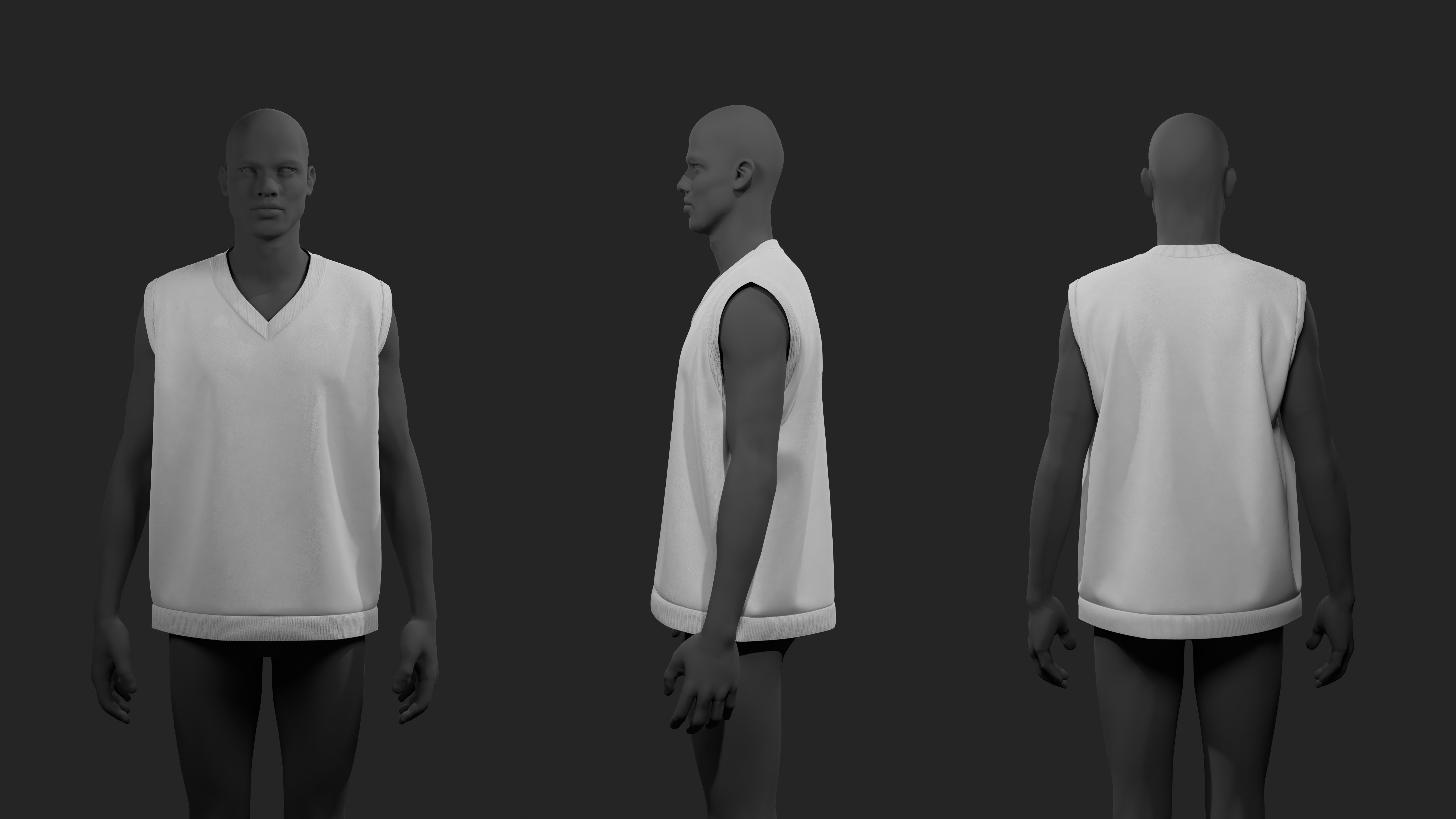 Loose Fit basic clothes pack clo 3d Marvelous Designer 3d model 3D model_12