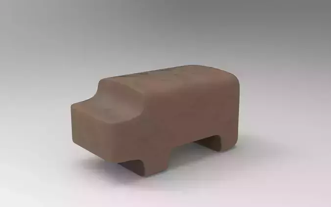Hippopotamus Decorative Object Low-poly 3D model