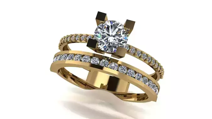 Ring wedding ring two in one engagement assembled 29