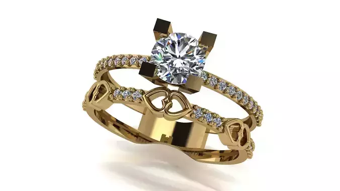 Ring wedding ring two in one engagement assembled 30