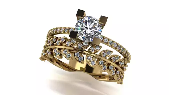 Ring wedding ring two in one engagement assembled 31