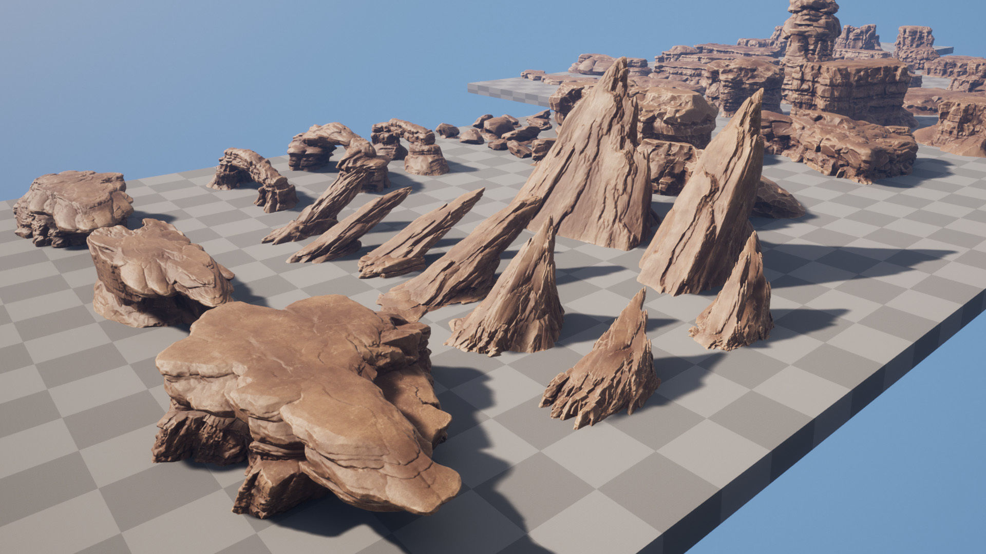 Large Desert Rocks Collection Low-poly 3D model_2