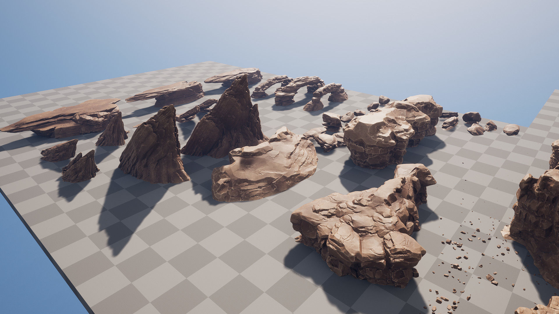 Large Desert Rocks Collection Low-poly 3D model_3