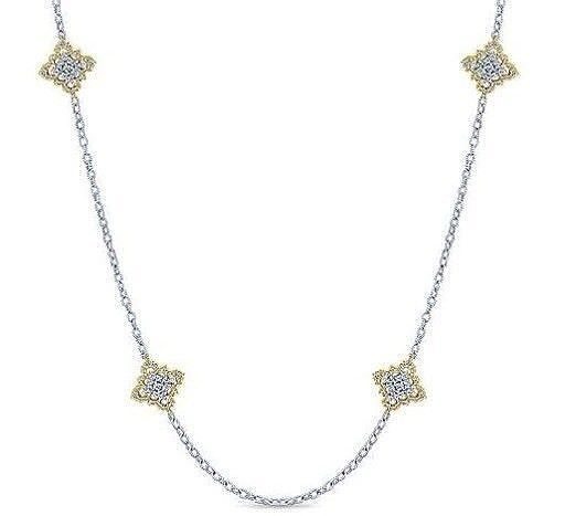 YD226 gold and diamond necklace 3D print model