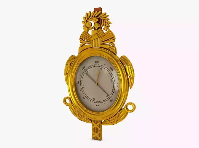 Antique Barometer v 1 3D model