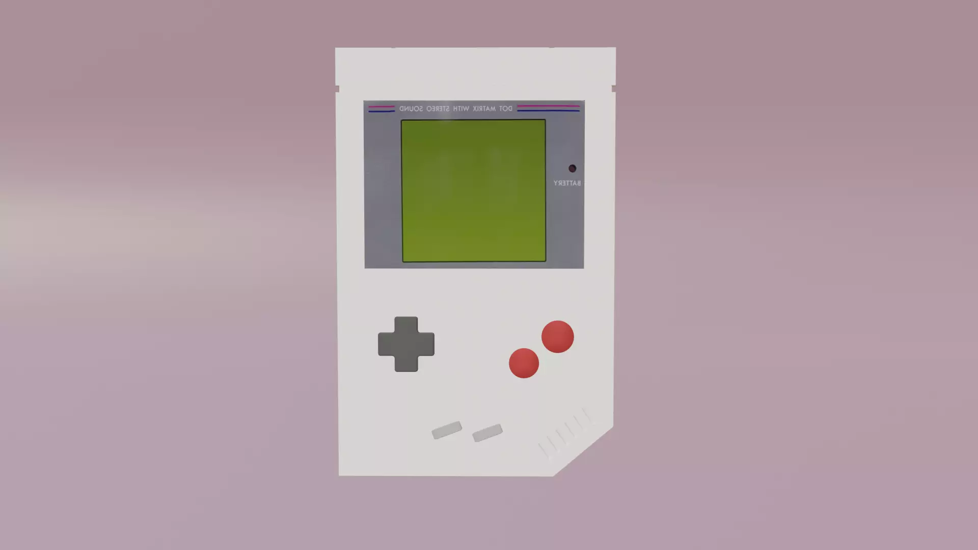 Gameboy nintendo Low-poly 3D model_0