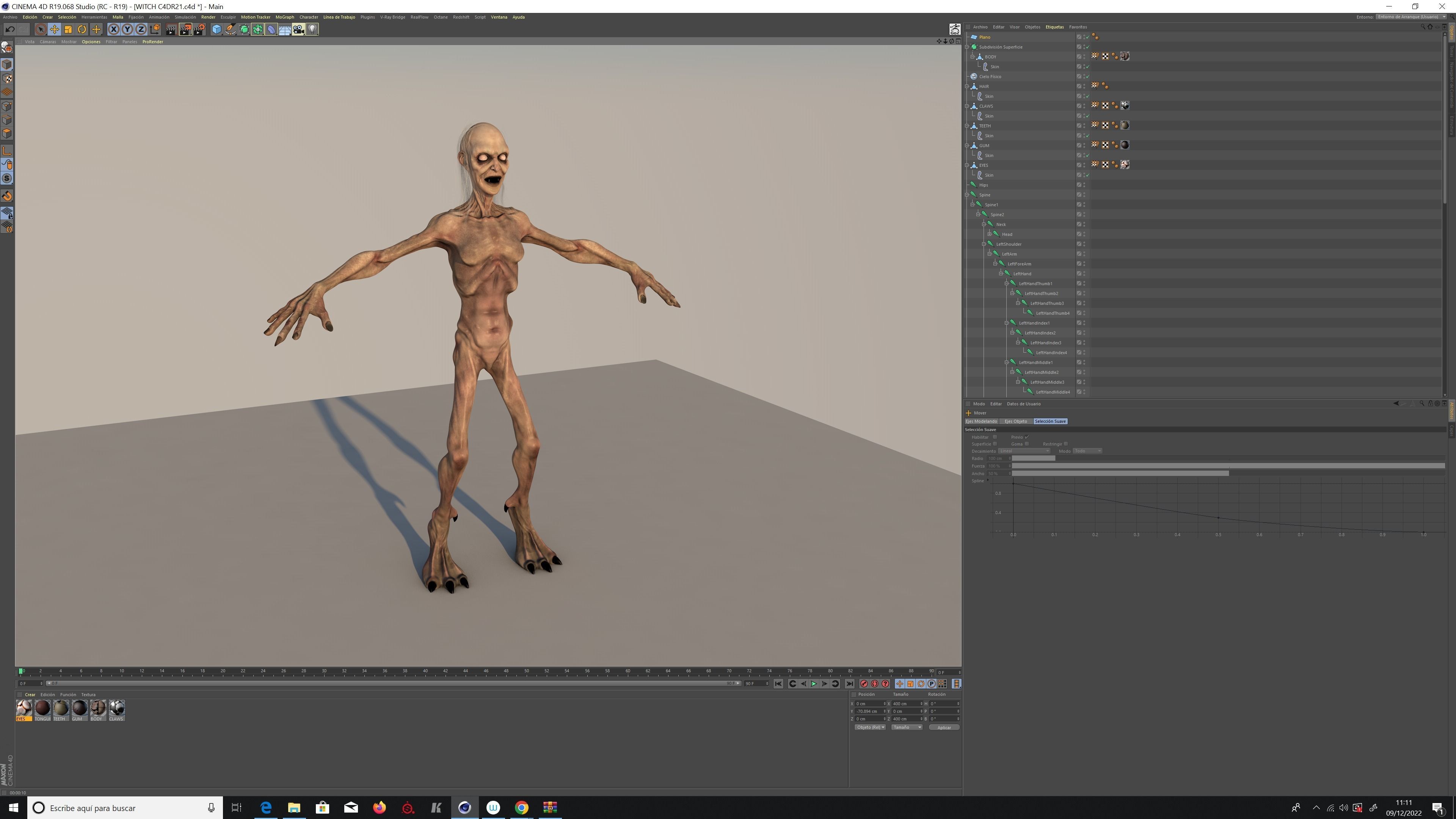 WITCH 3D MODEL zombie Low-poly 3D model_13