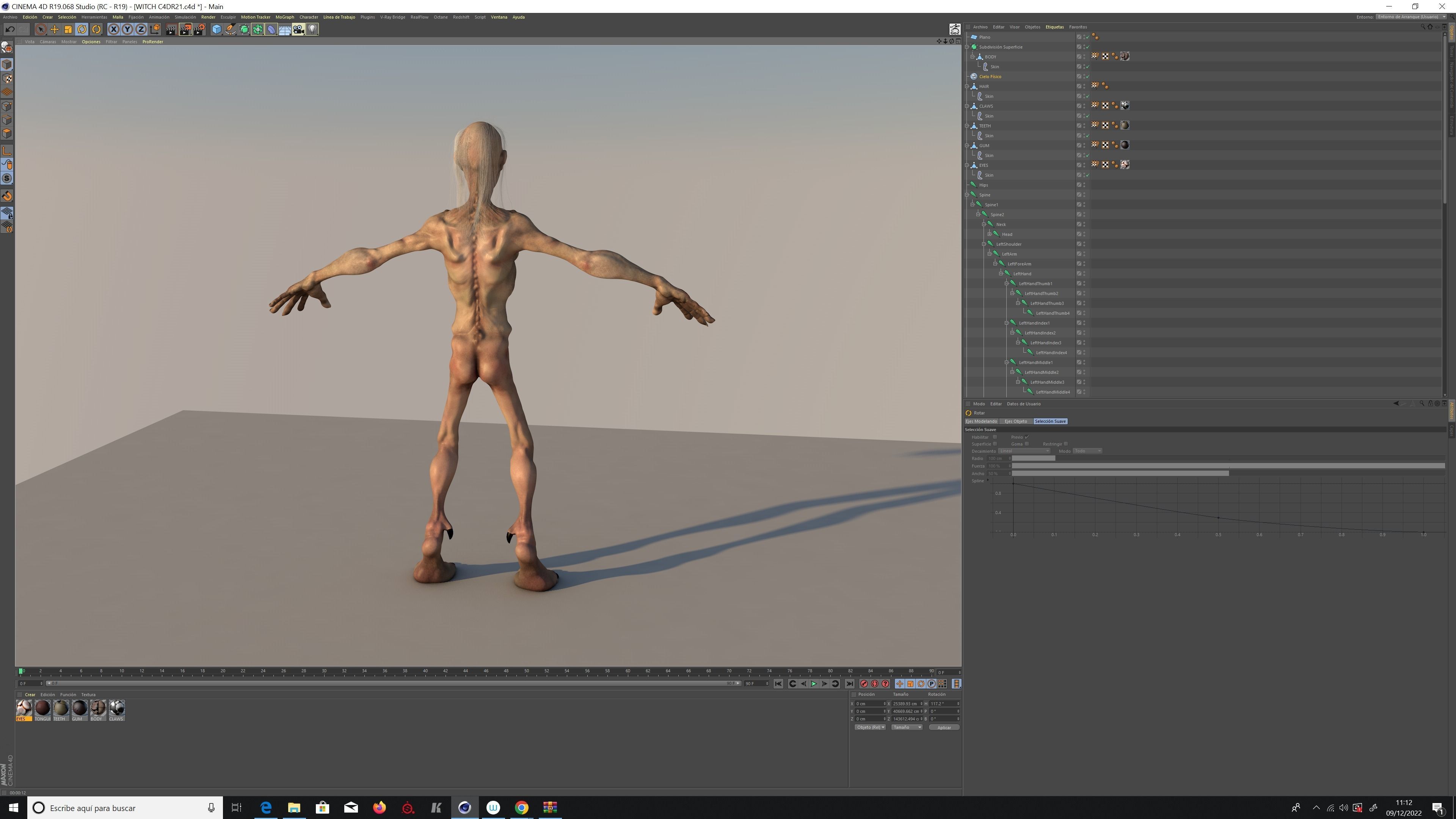 WITCH 3D MODEL zombie Low-poly 3D model_15