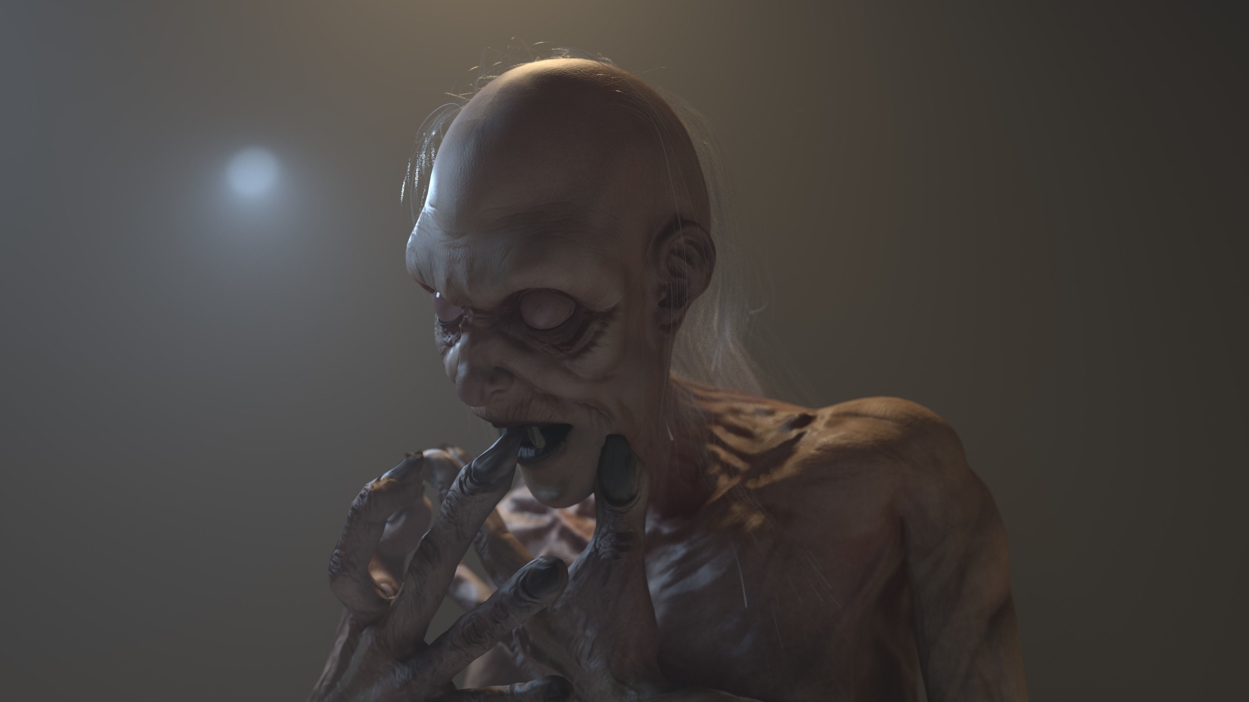 WITCH 3D MODEL zombie Low-poly 3D model_7