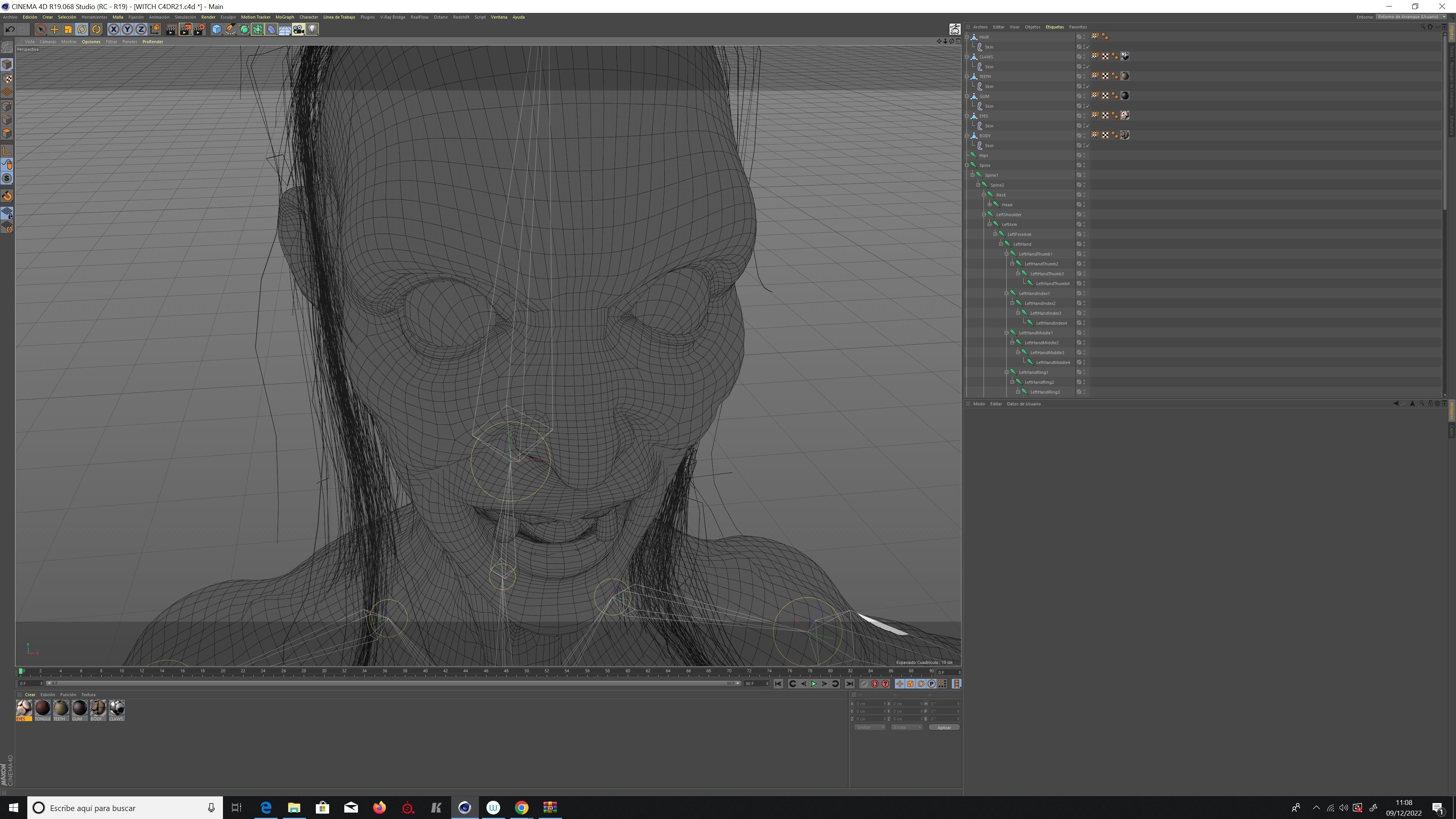 WITCH 3D MODEL zombie Low-poly 3D model_11
