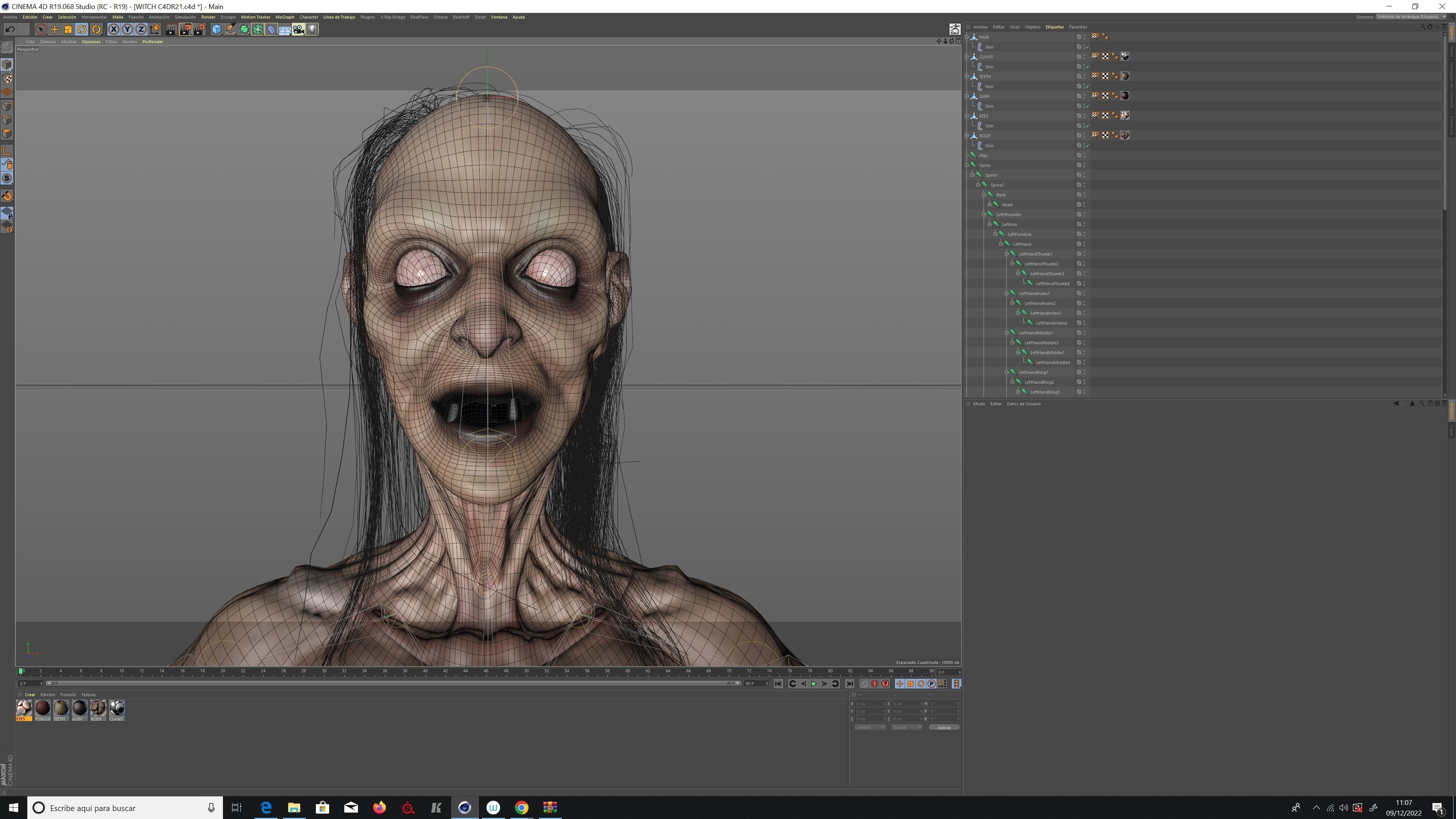 WITCH 3D MODEL zombie Low-poly 3D model_10