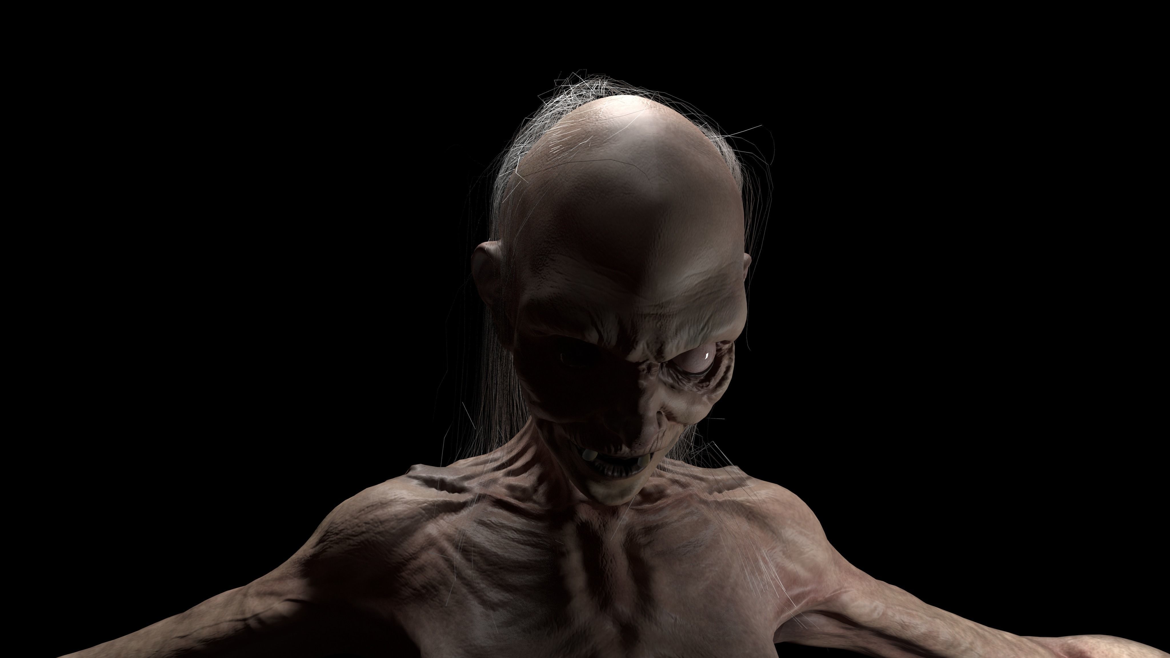 WITCH 3D MODEL zombie Low-poly 3D model_5