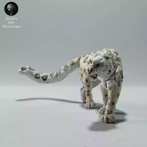 Snow Leopard  Angry 3D print model