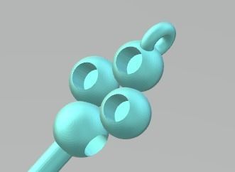 YD229 gold necklace with diamonds and circular pendant 3D print model_5